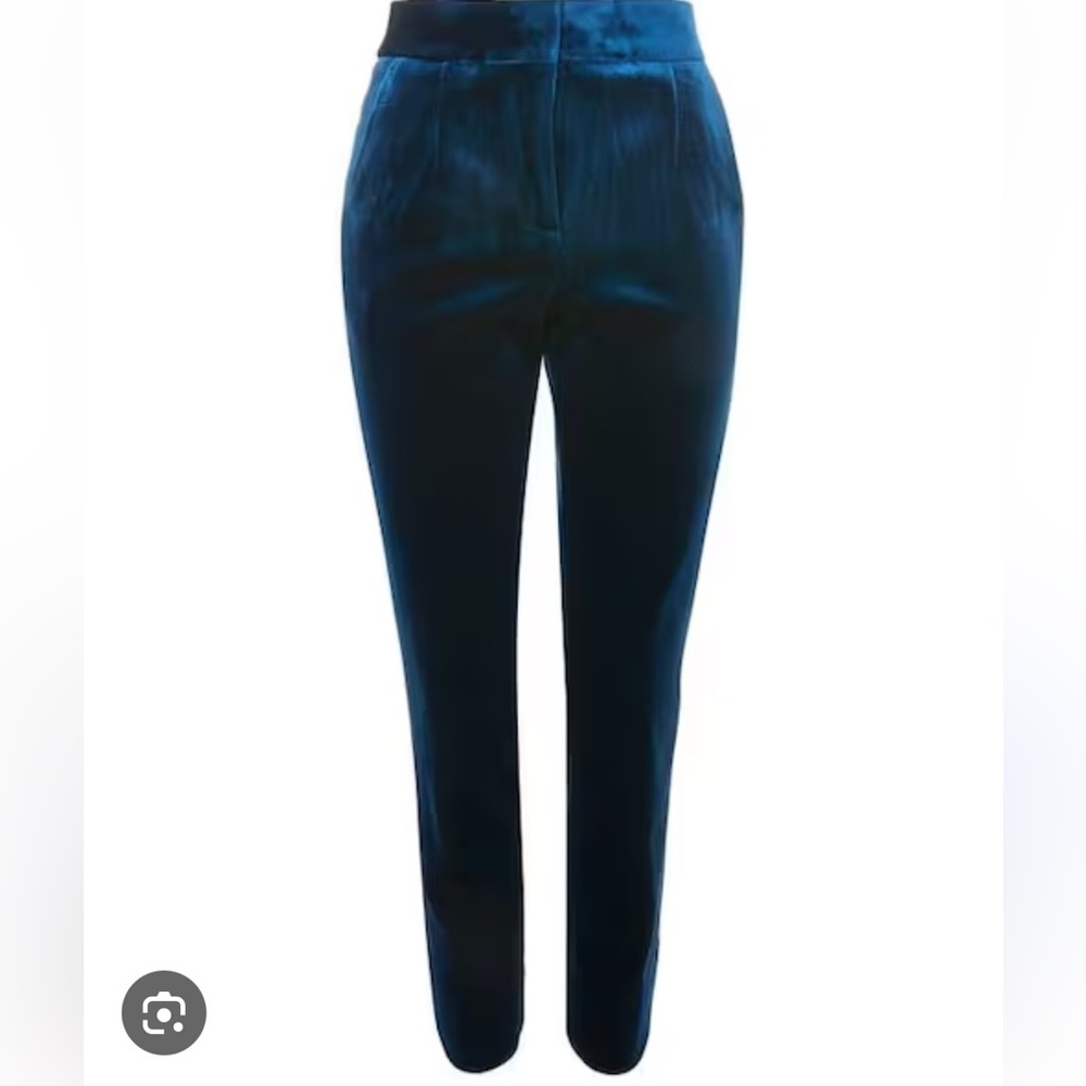 Topshop Bonded Velvet Cigarette Pant Trouser